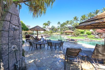 Saltwater Pool Shower at The Hanalei Bay Resort