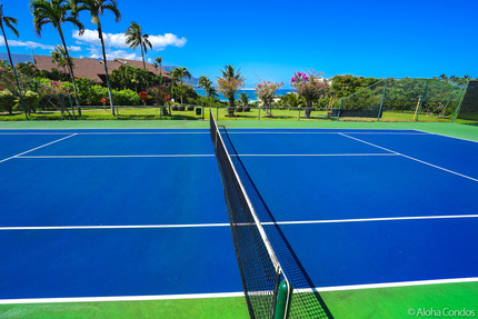 Upper Tennis Courts at The Hanalei Bay Resort