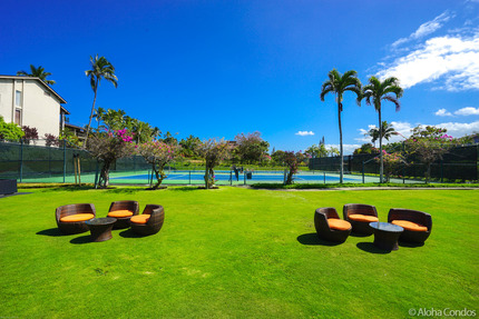 Upper Tennis Courts at The Hanalei Bay Resort