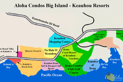 Location of Keauhou Resorts