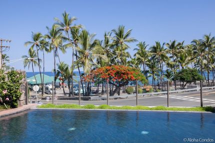 Pool and Kahalu'u Beach Park from The Beach Villas at Kahaluu