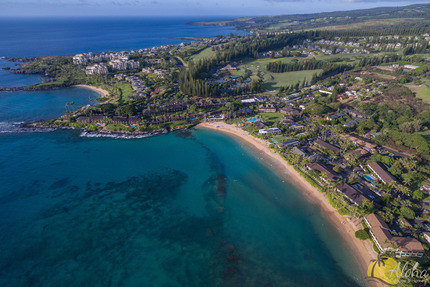 Aeriel View Of Napili And Kapalua Beaches at Napili Bay Resort