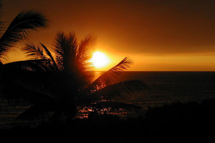 Sunset view from Kanaloa at Kona, Condo 1603
