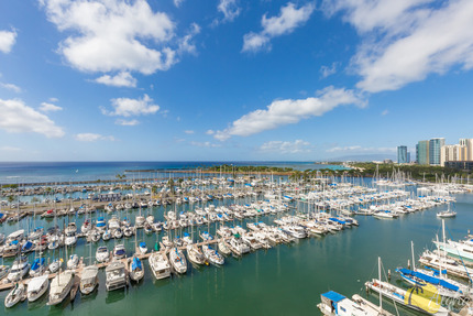 View from Condo 1286, Ilikai Marina