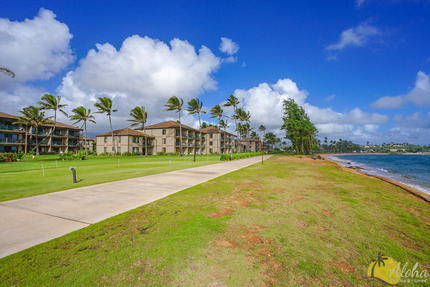 Bike Path and Beach in front of Condo F 104, Pono Kai